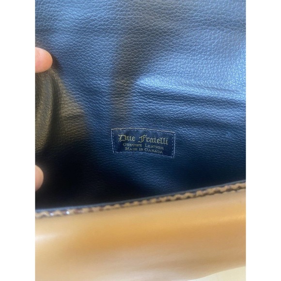 Due Fratelli Purse Genuine Leather Crossbody Bag Tan Brown Stylish Fun‎ - Picture 6 of 11